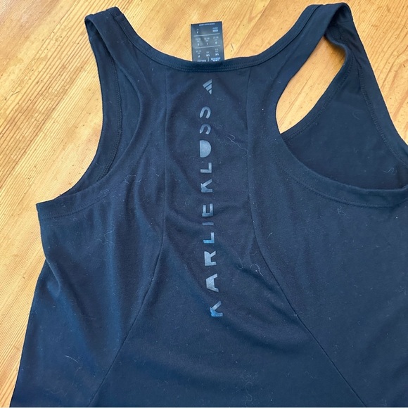 Karlie Kloss Adidas black racer back tank - Picture 5 of 8